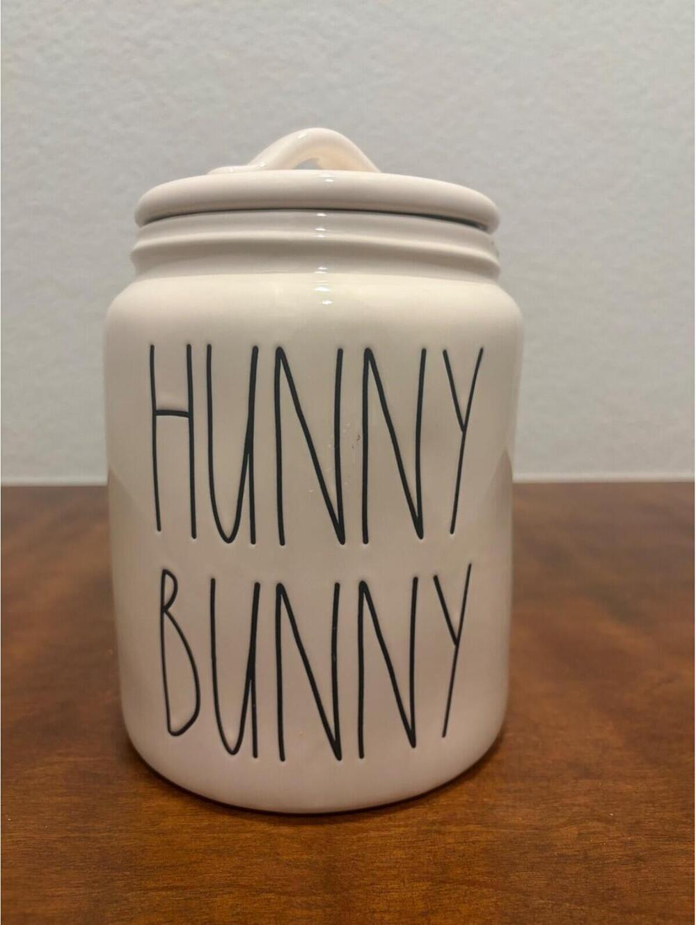 Rae Dunn Hunny Bunny Easter Canister w/Lid Artisan Collection By Magenta